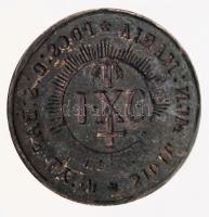 cca 18. század 2 db fém egyházi pecsétnyomó, egyiken Máriapócs felirattal, h: 5 és 5,5 cm