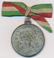 1896. "Ezredéves Történetünk Ezredekre Remény Nekünk - Honfoglalás" millenniumi ezüstözött...