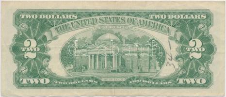 Amerikai Egyesült Államok 1963. 2$ vörös pecséttel T:III
USA 1963. 2 Dollars with red seal C:F