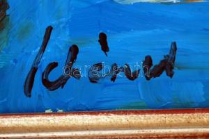 Schéner jelzéssel: Római kikötő. Olaj, farost, keretben, 50×70 cm