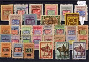 32 db klf. Budapest városi okmánybélyeg / 32 versch. Stempelmarken der Stadt Budapest