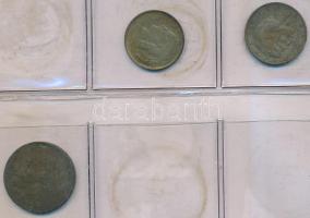 250db-os vegyes külföldi fémpénz tétel 2db érmetartó albumba rendezve, néhány magyarral T:vegyes
250...