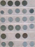 250db-os vegyes külföldi fémpénz tétel 2db érmetartó albumba rendezve, néhány magyarral T:vegyes
250...