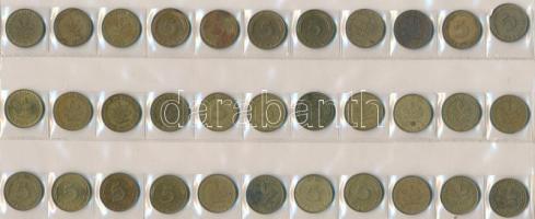 Német Birodalom / Német 3. Birodalom / NSZK ~350db-os fémpénz gyűjtemény berakólapokon T:vegyes
Germ...