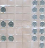 1kr-200Ft, 380db-os vegyes magyar fémpénz hobbi gyűjtemény jobb darabokkal, érmetartó albumba rendez...