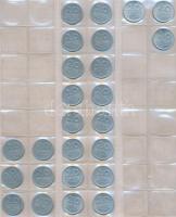 1kr-200Ft, 380db-os vegyes magyar fémpénz hobbi gyűjtemény jobb darabokkal, érmetartó albumba rendez...