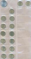 1kr-200Ft, 380db-os vegyes magyar fémpénz hobbi gyűjtemény jobb darabokkal, érmetartó albumba rendez...