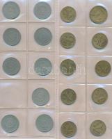 1kr-200Ft, 380db-os vegyes magyar fémpénz hobbi gyűjtemény jobb darabokkal, érmetartó albumba rendez...