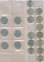 1kr-200Ft, 380db-os vegyes magyar fémpénz hobbi gyűjtemény jobb darabokkal, érmetartó albumba rendez...