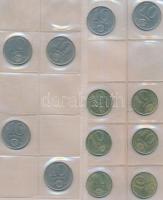 1kr-200Ft, 380db-os vegyes magyar fémpénz hobbi gyűjtemény jobb darabokkal, érmetartó albumba rendez...