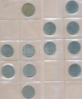 1kr-200Ft, 380db-os vegyes magyar fémpénz hobbi gyűjtemény jobb darabokkal, érmetartó albumba rendez...