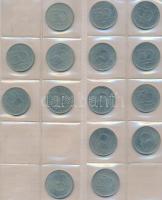 1kr-200Ft, 380db-os vegyes magyar fémpénz hobbi gyűjtemény jobb darabokkal, érmetartó albumba rendez...