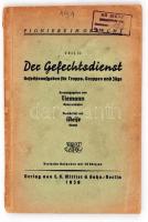 Pioniere im Gefehct Teil II.: Der Gefechtsdienst. Gefechtsaufgaben für Trupps, Gruppen und Züge. Hrsg. Tiemann, [Otto]. Berlin, 1938, Verlag von E. S. Mittler & Sohn. Papírkötésben, jó állapotban.