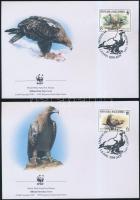 WWF Parlagi sas négyestömb + 4 FDC WWF Imperial eagle block of 4 + 4 FDC