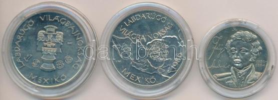 1985. 100Ft alpakka "Mexikói Labdarúgó VB" (2xklf) + 1986. 100Ft alpakka "Fáy András&...