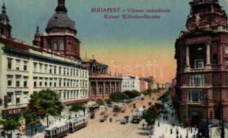 Budapest V. Vilmos császár út, villamosok