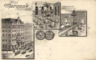 Budapest VII. Hotel Metropole szálloda, villamos; Rákóczi út 58. (fa)