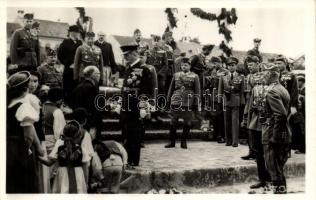 1940 Szászrégen, bevonulás, Horthy Miklós / entry of the Hungarian troops, Horthy, 'vissza' So. Stpl (EK)