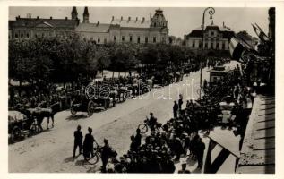 1940 Szatmárnémeti, bevonulás / entry of the Hungarian troops, 'vissza' So. Stpl