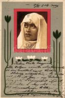 Arabian folklore, woman, Art Nouveau litho (EK)