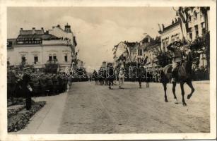 1940 Kolozsvár, bevonulás, Horthy Miklós / entry of the Hungarian troops, Horthy (ragasztónyom / gluemark)