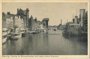 Gdansk, Danzig; Binnenhafen, alten Krantor / port, ships