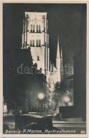 Gdansk, Danzig; St. Marien, Nachtaufnahme / church, night