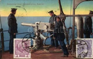 1912 Bedienung einer automatischen Kanone; G. Costalunga, Pola / K.u.K. navy, automatic cannon