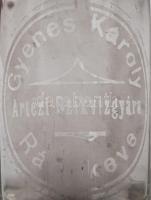 Gyenes Károly Ráckeve szódás üveg, 28cm