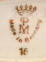 2 db porcelán rózsa(Aquincum, Ens), lepattanásokkal, 1 db porcelán fogpiszkálótartó, jelzettek