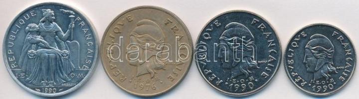 Új-Kaledónia 1976. 100Fr + 1990. 10Fr + 20Fr + 5Fr T:2
New Caledonia 1976. 100 Francs + 1990. 10 Fra...