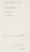 1936 Kinszki Imre (1901-1945): Cimbex v. Abia, pecséttel jelzett, feliratozott vintage fotóművészeti...