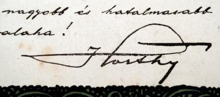 1919 Horthy Miklós kormányzó(1868-1957) Budapestre való bevonulása alkalmából kiadott emléklap, rajt...