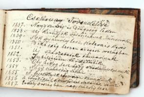 cca 1801-1890 A debreceni Szőts/Szőcs család emlék- és feljegyzéskönyve, benne családtörténeti, hely...