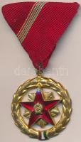 1954. "Szocialista Munkáért Érdemérem" aranyozott, zománcozott Br kitüntetés mellszalagon eredeti tokban T:1-