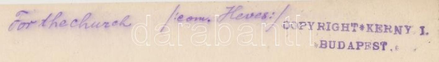 cca 1925 Kerny István (1879-1963): Misére érkeztek Nádújfalun, pecséttel jelzett vintage fotó, 21x16...