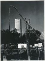 cca 1970 Gebhardt György (1910-1993): Hortobágy, feliratozott vintage fotóművészeti alkotás, 24x18 cm