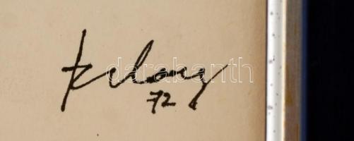 Szalay jelzéssel: Aktok háttal, tus, papír, üvegezett fa keretben, 43×49 cm