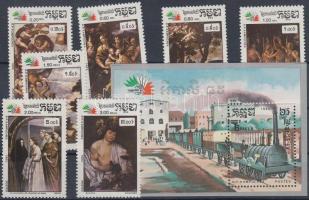 ITALIA stamp exhibition set + block, ITALIA bélyegkiállítás sor + blokk