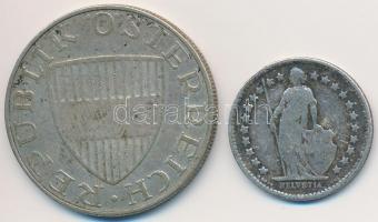 Ausztria 1958. 10Sch Ag + Svájc 1914. 1/2Fr Ag T:2-,3
Austria 1958. 10 Schilling Ag + Switzerland 19...