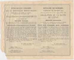 Budapest 1925. "Magyar Királyság 5%-kal kamatozó Járadékkölcsön Államadóssági Kötvény" 250...