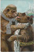 Romantic bear couple