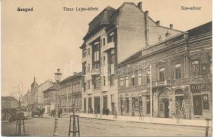 Szeged, Tisza Lajos körút, Sas udvar, Hipp A. üzlete, Blau Lajos üzlete