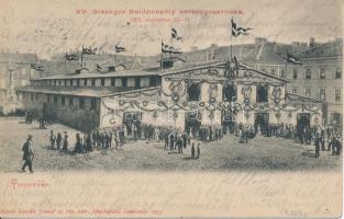 1903 Temesvár, XV. Országos Dalünnepély versenycsarnoka, Kiadó Kossák József / Hall of music festival (Rb)