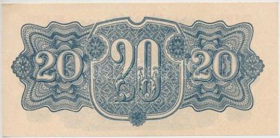 Csehszlovákia 1944. 20K "SPECIMEN" T:I- sarokhajlás
Czechoslovakia 1944. 20 Korun "SP...