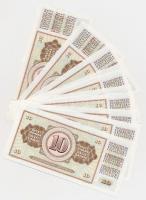 Jugoszlávia 1978. 10D (10x) sorszámkövetők T:I,I- apró sarokhajlások
Yugoslavia 1978. 10 Dinara (10x...