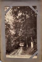 Régi képeslapalbum 63 db régi főleg francia városképes lappal (19,5 cm x 12,5 cm) / Old postcard alb...