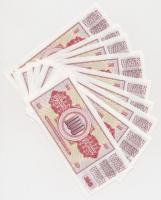 Jugoszlávia 1986. 100D (10x) sorszámkövetők T:I
Yugoslavia 1986. 100 Dinara (10x) sequential serials...