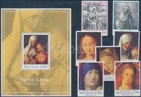 1991 Dürer festmények sor Mi 1752-1758 + blokk Mi 182