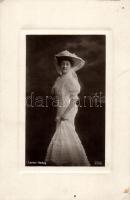 3 db RÉGI magyar színésznő lap, lyukas sérült; Szőllősi Rózsi, Abonyi Márta, Lenkel Hedvig / 3 old Hungarian actresses with holes; Szőllősi Rózsi, Abonyi Márta, Lenkel Hedvig